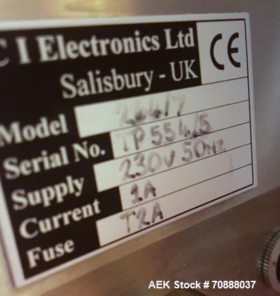 Used- CI Electronics Ltd. Type Sade-P4 Model 264/7 Tablet Weight Inspection Syst