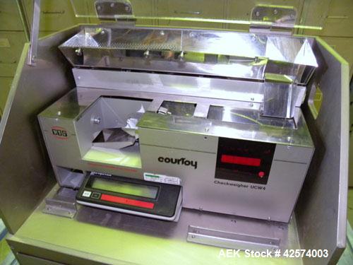 Used- Courtoy Table Press Automatic Tablet Checkweighing System, Version UCW4, M