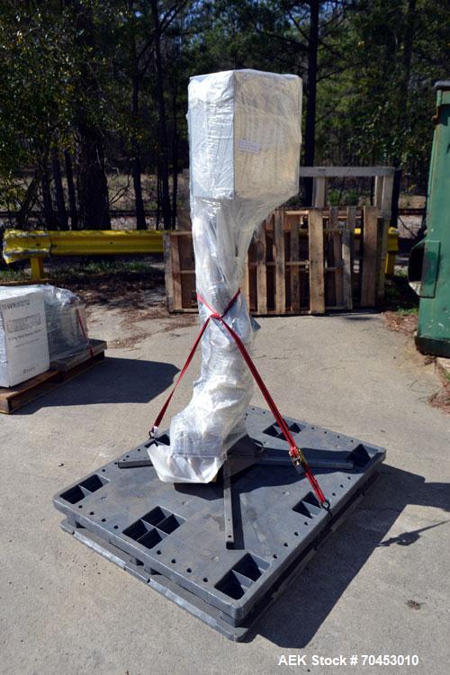 Used Imaje 9020 small character ink jet coder. Up to 4 line printing. Print speeds up to 4.4 m/s or (1,090 ft/min). Mounted on stand. Character height from 0.7mm to 18.2mm. SELLING PRICE, AS IS, WHER...