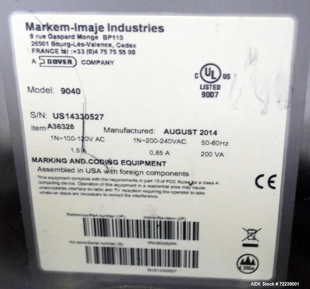 Used Markem-Imaje 9040 Inkjet Printers