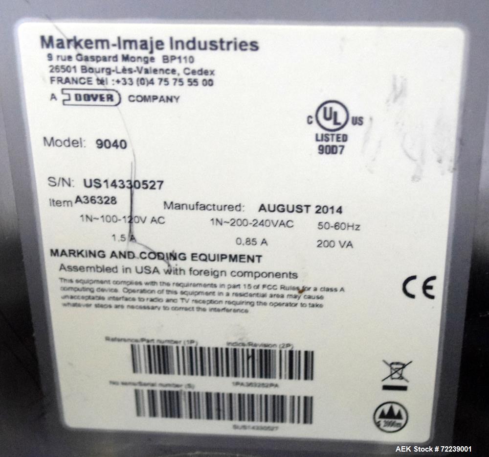 Used- Markem-Imaje 9040 Inkjet Printers