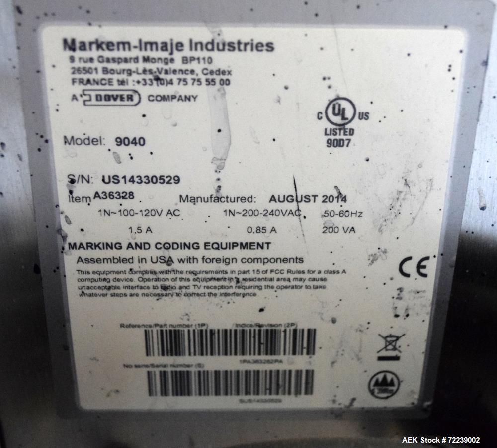Pre-Owned Markem-Imaje 9040 Industrial Inkjet Printer for Sale