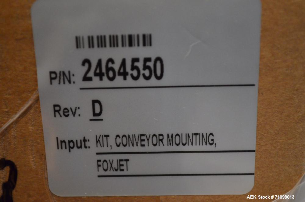 Unused- Foxjet Model 2464238 Stainless Steel Ink Jet Coder Print Head with Foxjet Marksman Duo Push Button Controller with Full Alpha Numeric Keypad. Conveyor  Mount Kits, Pro Series AC STII Type Ink...