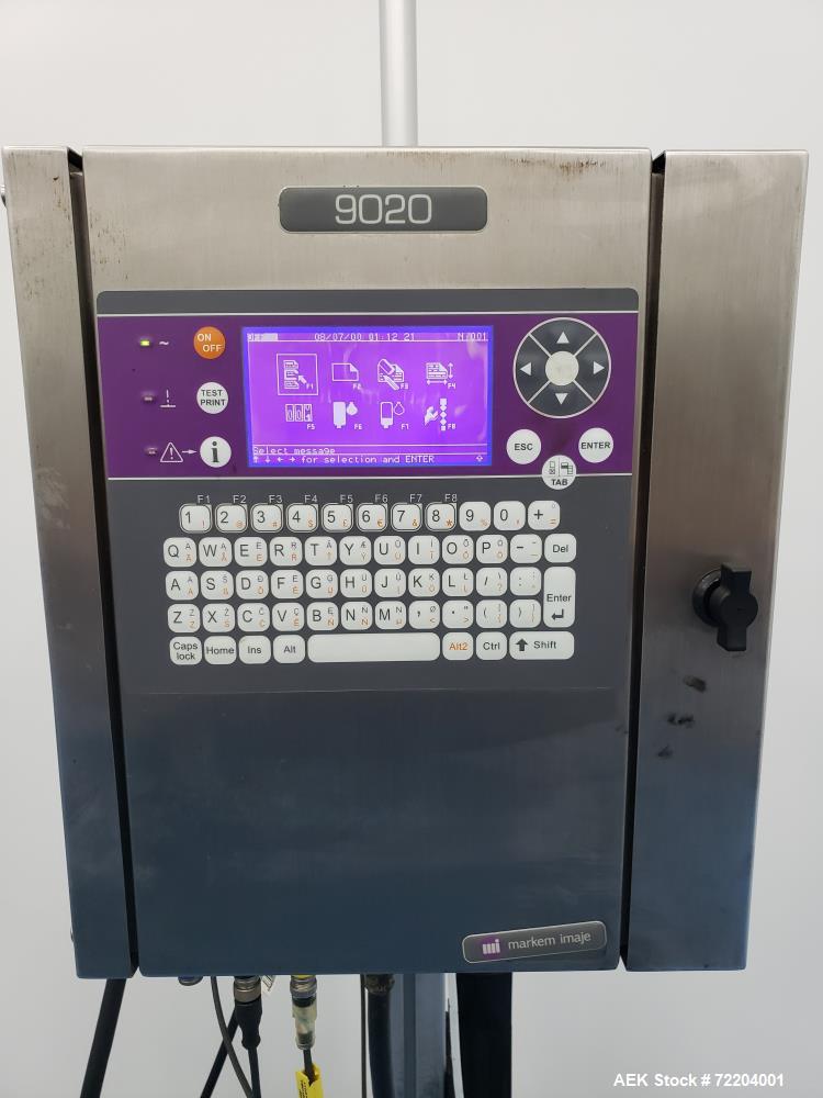 Used Markem-Imaje SAS Coder, Model 9020. On stand. built 2009