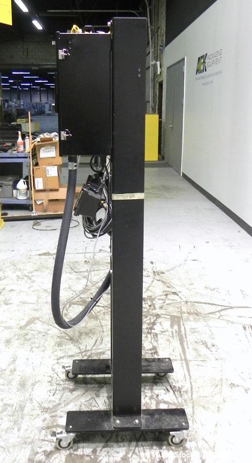 Used Markem Model 9064 Ink Jet Coder. Small character coder with print height up to 1" or 25.4 mm. Message length up to 14" or 356 mm. Stores up to 50 messages. Prints up to 8 lines of text. Printhea...