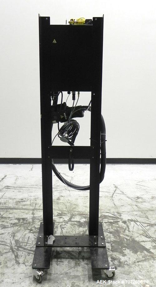 Used Markem Model 9064 Ink Jet Coder. Small character coder with print height up to 1" or 25.4 mm. Message length up to 14" or 356 mm. Stores up to 50 messages. Prints up to 8 lines of text. Printhea...