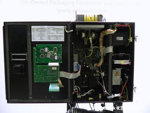 Used Markem Model 9064 Ink Jet Coder. Small character coder with print height up to 1" or 25.4 mm. Message length up to 14" or 356 mm. Stores up to 50 messages. Prints up to 8 lines of text. Printhea...