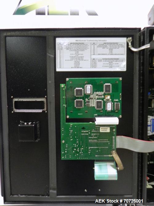 Used Markem Model 9064 Ink Jet Coder. Small character coder with print height up to 1" or 25.4 mm. Message length up to 14" or 356 mm. Stores up to 50 messages. Prints up to 8 lines of text. Printhea...