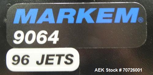 Used Markem Model 9064 Ink Jet Coder. Small character coder with print height up to 1" or 25.4 mm. Message length up to 14" or 356 mm. Stores up to 50 messages. Prints up to 8 lines of text. Printhea...