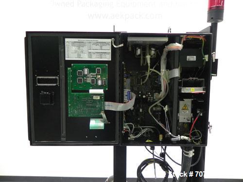 Used Markem Model 9064 Ink Jet Coder. small character coder with print height up to 1" or 25.4 mm. Message length up to 14" or 356 mm. Stores up to 50 messages. Prints up to 8 lines of text. Printhea...