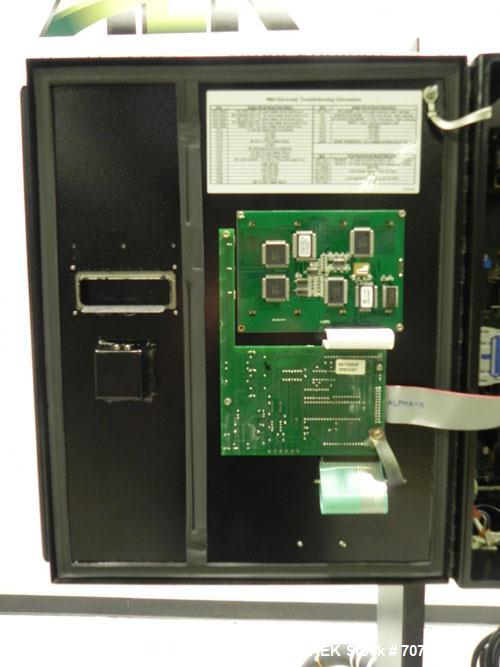 Used Markem Model 9064 Ink Jet Coder. small character coder with print height up to 1" or 25.4 mm. Message length up to 14" or 356 mm. Stores up to 50 messages. Prints up to 8 lines of text. Printhea...