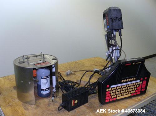 Used Marsh Ink Jet Coder, Model Patrion. Marsh key board part #27171, head #27132. Includes an AC adapter and an air drive system.