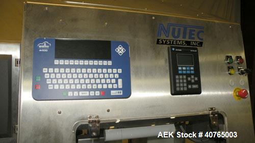 Used Nutec Systems Pharmacarton Coding Inspection System II. Designed for inline, high-resolution digital printing of lot, expiration, and bar codes for pharmaceutical and medical cartons. New design...