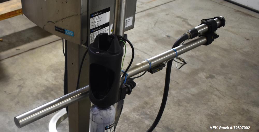 Used VideoJet 1220 Continuous InkJet Coder. Can print 1 to 5 lines of print at speeds of up to 533 fpm (162.5mpm). 10 Characters per inch, single line of print. Nominal character height selectable fr...