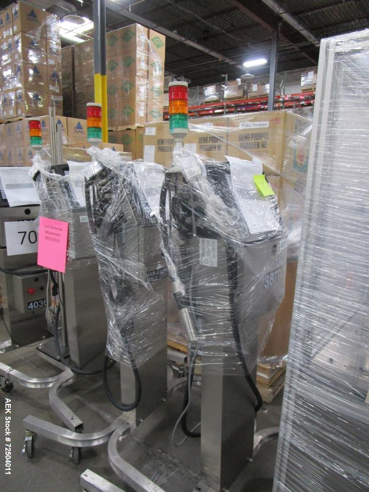 Used Video jet Model 1510 ink jet coder. ed Video jet Ink Jet Coder with:Capability:Lines of print: 1 - 510 Characters per inch Line speed: up to 914 feet per minute Character height: 0.079 - 0.40 in...