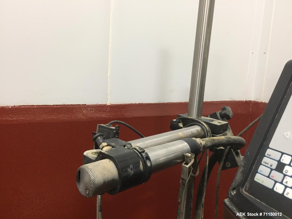 Used Video Jet model 1520 continuous ink jet coder. Capable of printing 1- 5 lines at speeds up to 914/min. (278.6 m/min) with character size from 0.079" (2mm) to 0.40" (10mm). Features include LCD d...