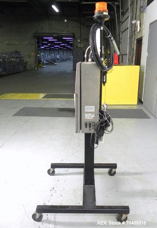 Used VideoJet Model Excel 170i Small Character Ink Jet Coder. Machine prints 10 characters per inch single line. Can print 1 to 3 lines at speeds up to 916 ft/min, up to 1832 characters per second. F...