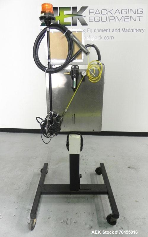 Used VideoJet Model Excel 170i Small Character Ink Jet Coder. Machine prints 10 characters per inch single line. Can print 1 to 3 lines at speeds up to 916 ft/min, up to 1832 characters per second. F...