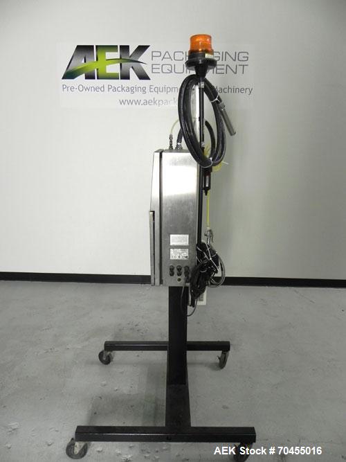 Used VideoJet Model Excel 170i Small Character Ink Jet Coder. Machine prints 10 characters per inch single line. Can print 1 to 3 lines at speeds up to 916 ft/min, up to 1832 characters per second. F...