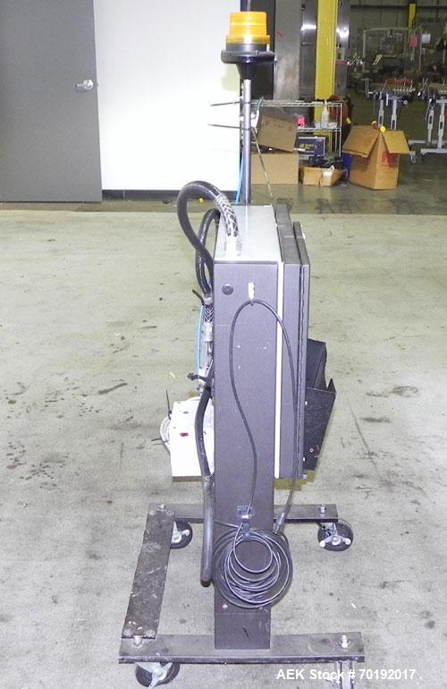 Used Videojet Model 37e Ink Jet Coder. Machine is capable of printing at speeds up to 123 feet per minute (37 meters per minute). Can do a 7 x 9 matrix on single line or 5 x 7 matrix on dual line. Pr...