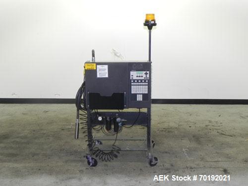 Used Videojet Model 37e Ink Jet Coder. Machine is capable of printing at speeds up to 123 feet per minute (37 meters per minute). Can do a 7 x 9 matrix on single line or 5 x 7 matrix on dual line. Pr...