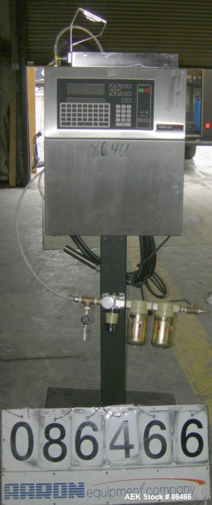 Used Videojet Excel series model 170I, single-printhead, continuous stream ink jet printer. Designed for non-contact industrial marking, coding and overprinting. Stainless steel control unit. 1/50/60...
