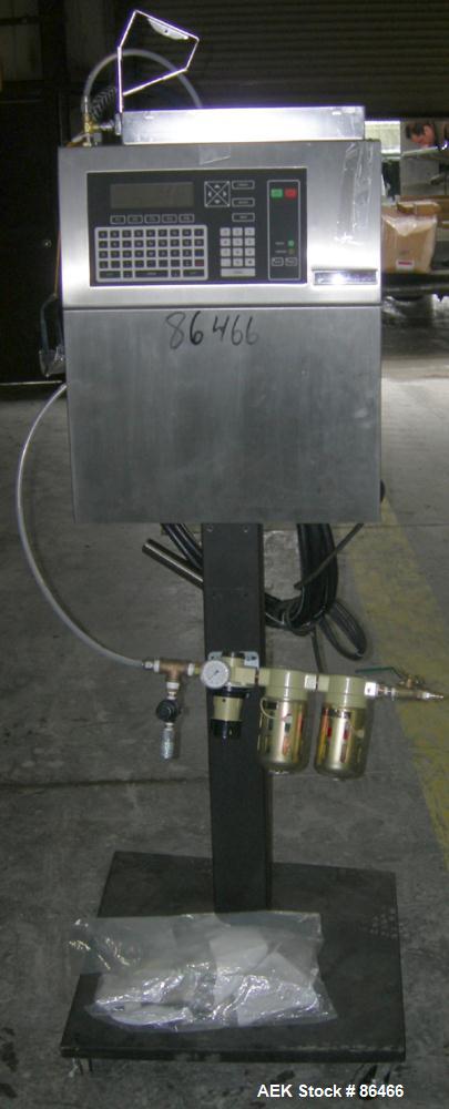 Used Videojet Excel series model 170I, single-printhead, continuous stream ink jet printer. Designed for non-contact industrial marking, coding and overprinting. Stainless steel control unit. 1/50/60...