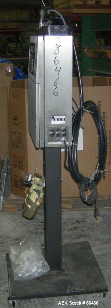 Used Videojet Excel series model 170I, single-printhead, continuous stream ink jet printer. Designed for non-contact industrial marking, coding and overprinting. Stainless steel control unit. 1/50/60...