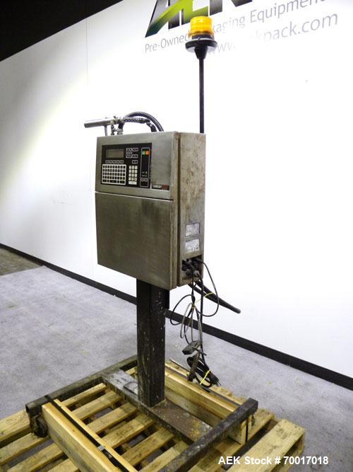Used Videojet Excel 170i Series Ink Jet Printer-Coder. Designed for multiple-line codes with a single printhead, at production-line speeds of more than 1,100 feet (330m) per minute. Includes a print ...