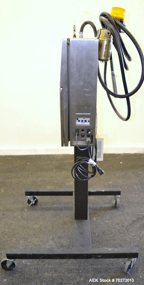 Used Videojet Excel 100 Series Ink Jet Printer. Designed for multiple-line codes with a single printhead, at production-line speeds of more than 1832 characters per second.Small character printer wit...