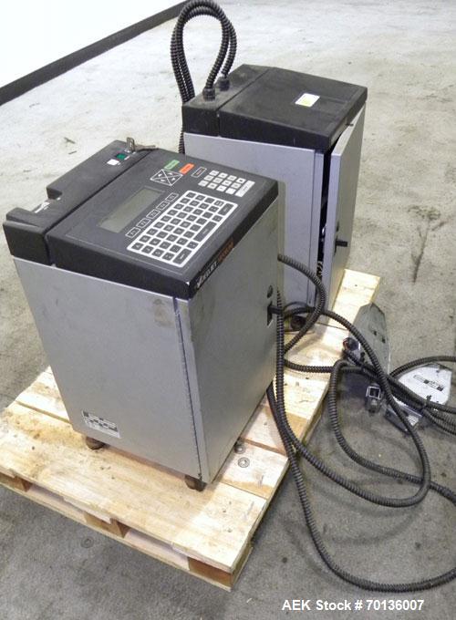 Used Video Jet Maxum Large Character Case Coder. Dual Module unit capable of printing single to four lines of print. Character size: 3/8" to 2-1/4" in a choice of 5 x 7 or 10 x 16 dot matrix.Coding c...