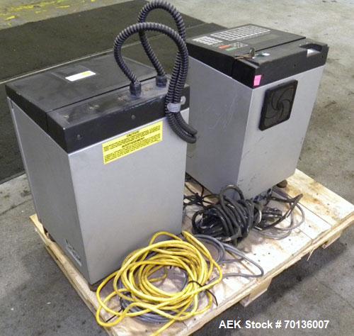 Used Video Jet Maxum Large Character Case Coder. Dual Module unit capable of printing single to four lines of print. Character size: 3/8" to 2-1/4" in a choice of 5 x 7 or 10 x 16 dot matrix.Coding c...