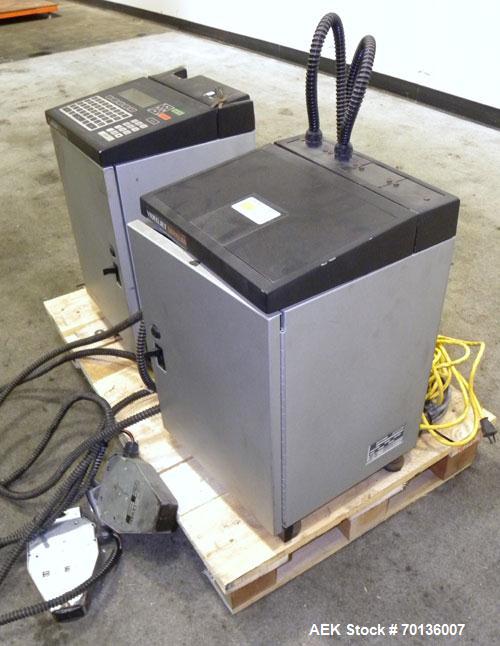 Used Video Jet Maxum Large Character Case Coder. Dual Module unit capable of printing single to four lines of print. Character size: 3/8" to 2-1/4" in a choice of 5 x 7 or 10 x 16 dot matrix.Coding c...