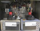 USED: Domino ink jet coder, model A300. Designed for 4 line printing in a harsh environment. Stainless steel cabinet with touch screen. Mounted on casters.