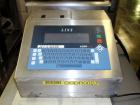 Used Linx Jet-A-Mark Continuous Ink Jet Printer, Series 6200. Lines of print 1, 2, 3, or 4. Maximum speed: single line print at ideal pitch (midi printhead) 2.57 m/s. Maximum number of characters per...