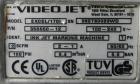 Used VideoJet Model Excel 170i Small Character Ink Jet Coder. Machine prints 10 characters per inch single line. Can print 1 to 3 lines at speeds up to 916 ft/min, up to 1832 characters per second. F...