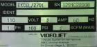 Used VideoJet EXCEL270I Dual Head System with (2) 20' long umbilical. Has 62 character spaces and 8 messages may be stored. 8 custom characters in 10 x 16 matrix. Capable of up to 916 feet per minute...