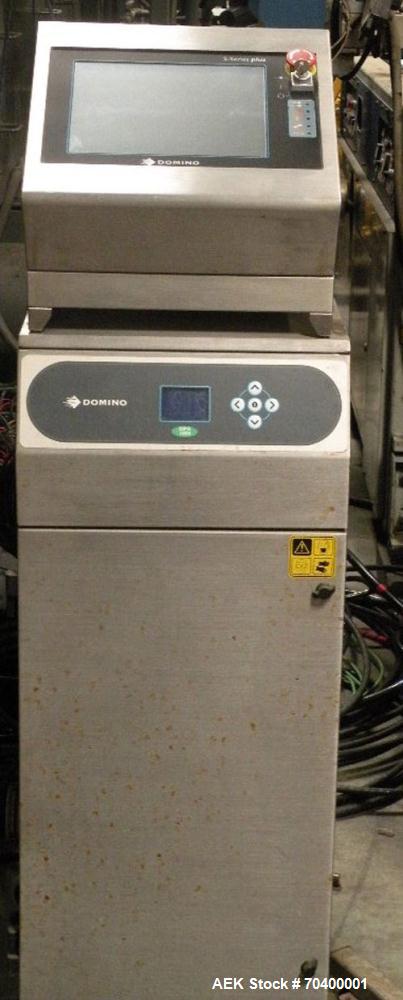 Used Domino S300 Plus Purple Laser Coder, capable of producing two lines of code in excess of 1000 bottles per minute. Laser type sealed CO2. Power 35W. Characters per second: 800. Line speed up to 3...