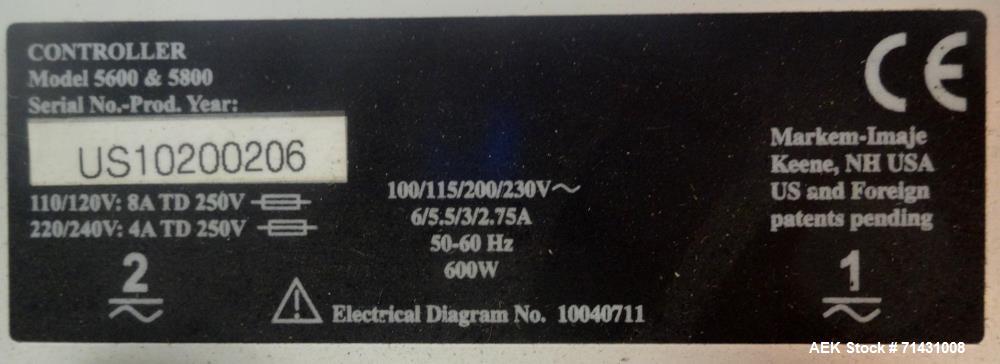 Used Markem Imaje Model 5800 Laser Coder