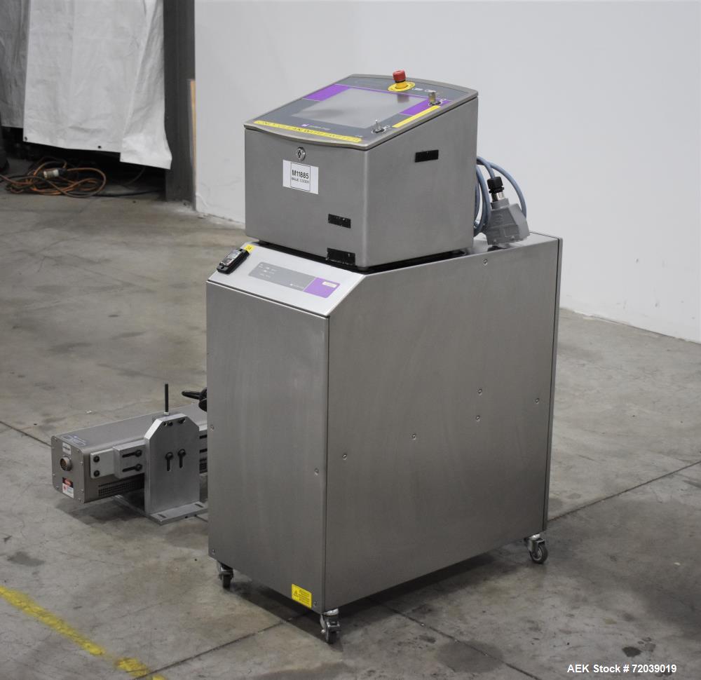 Used- Markem-Imaje Laser Coder, Type 7031. Production line speed maximum 300m/min. Marking speed maximum 1,000 characters/s....