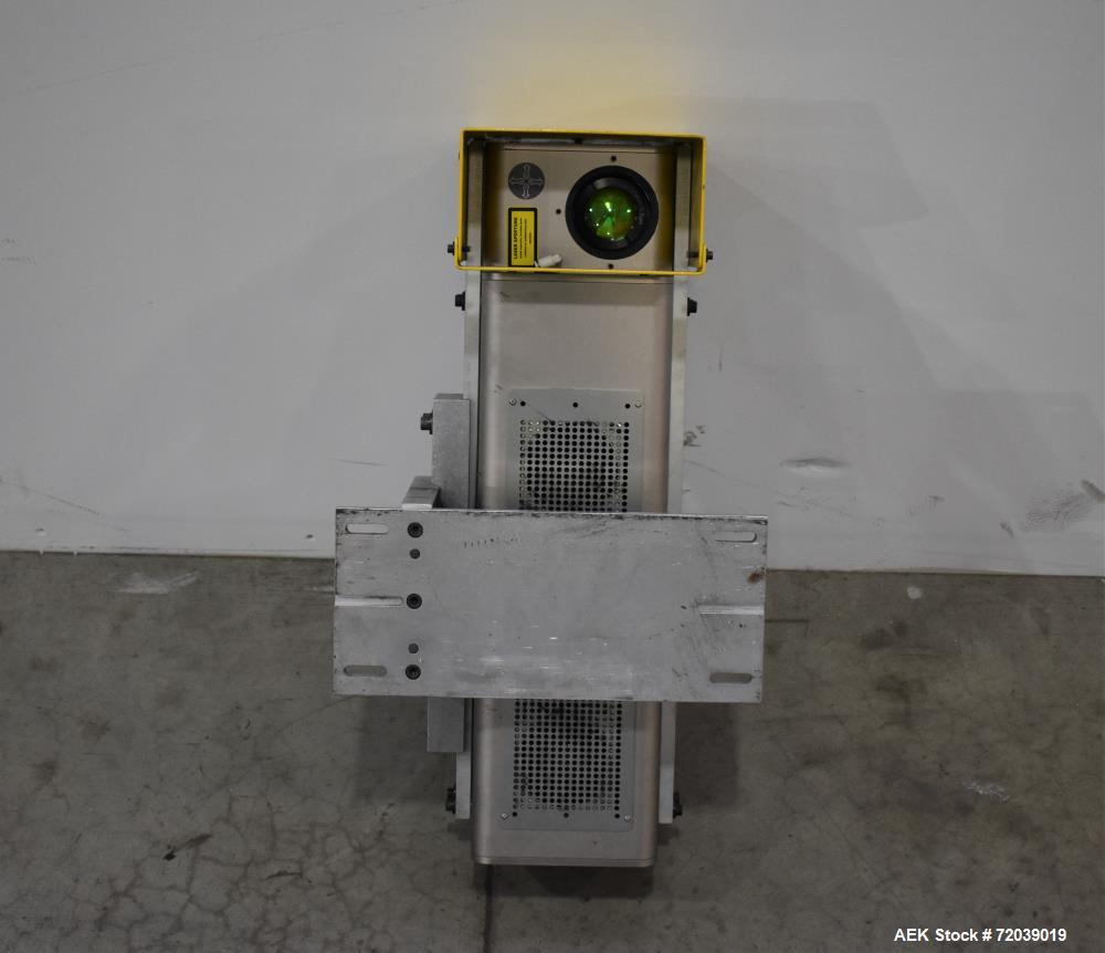 Used Markem-Imaje Laser Coder, Type 7031. Production line speed maximum 300m/min. Marking speed maximum 1,000 characters/s. Character height 1 to 100mm, no limit on number of text lines. Includes mod...