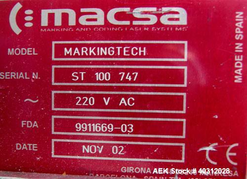 Used- Marking Tech Laser Code Date Printer