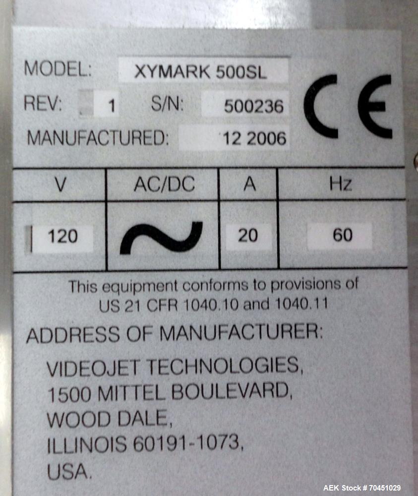 Used Video Jet XYMARK 500SL High Speed 50 Watt Internally Cooled Steered Beam L