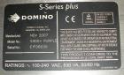 Used Domino S300 Plus Purple Laser Coder, capable of producing two lines of code in excess of 1000 bottles per minute. Laser type sealed CO2. Power 35W. Characters per second: 800. Line speed up to 3...