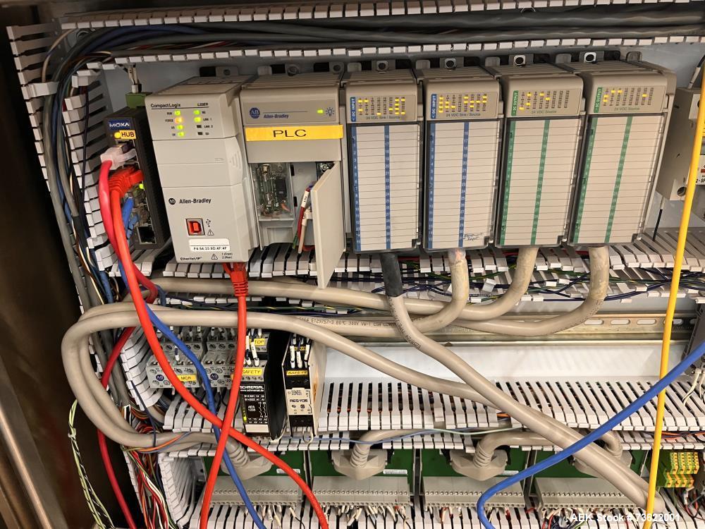 Used Apex C-500 Automatic Rotary Plastic Tube Labeler & Printer – Up to 150 Tubes/Minute with UV Curing