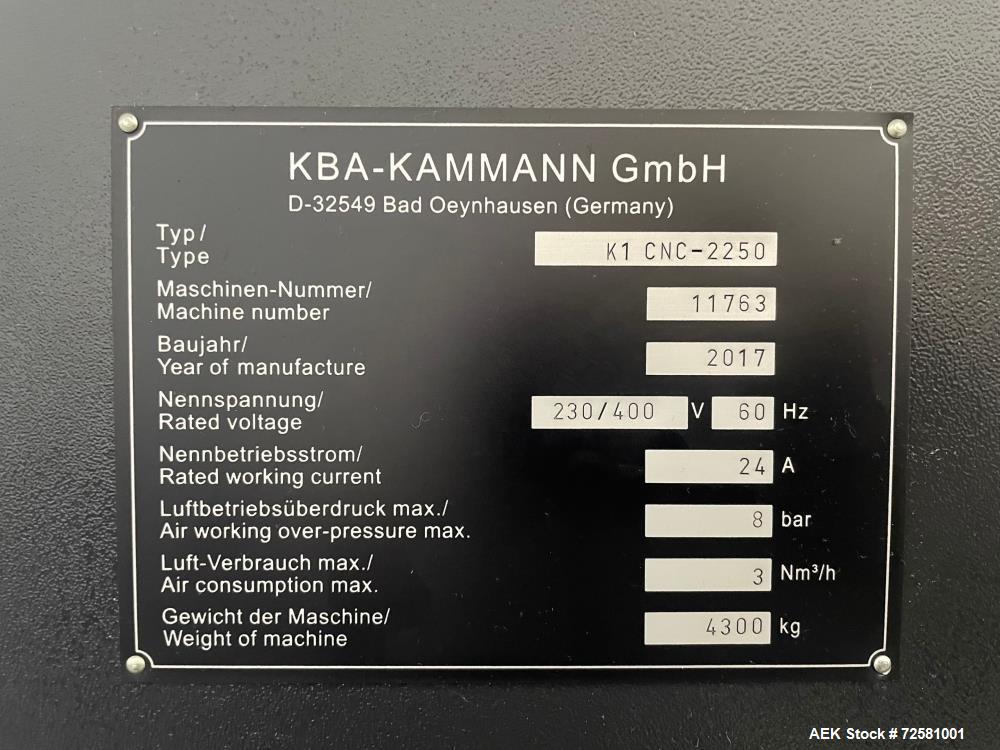 Used- KBA Kammann Decorating Press 6 Color for Bottles