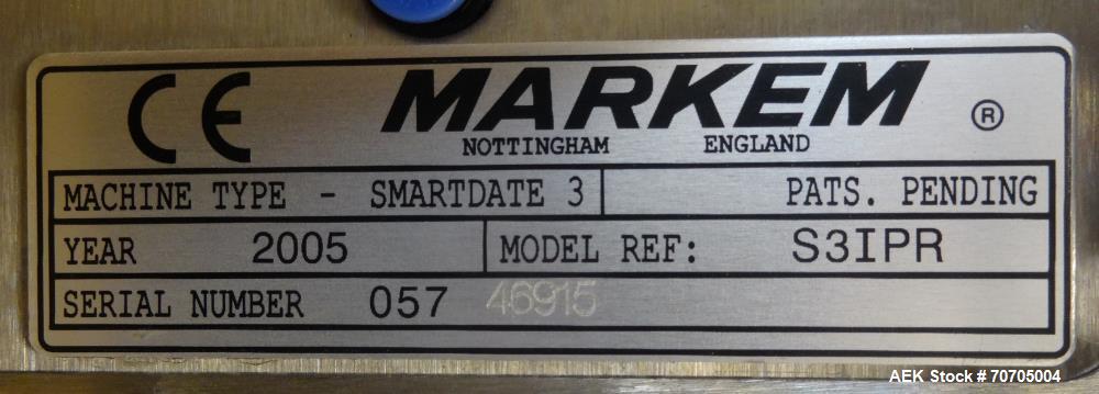 Used- Markem Model Smartdate 3i Hot Stamp Date Coder Head
