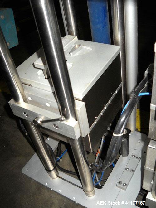 Used Markem High Speed Thermal Ribbon Continuous Left Hand Feed Motion Coder, Model SmartDate 2. Prints at speeds up to 39 inches per second (typically 400 packages per minute). The SmartDate coder c...