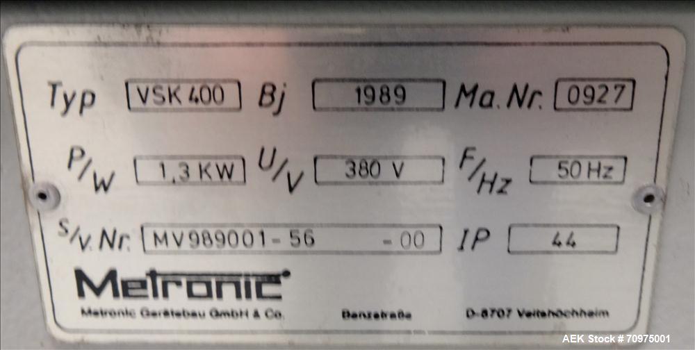 Used KBA Metronic Model VSK 400 UV Folding Carton Flexographic Printer