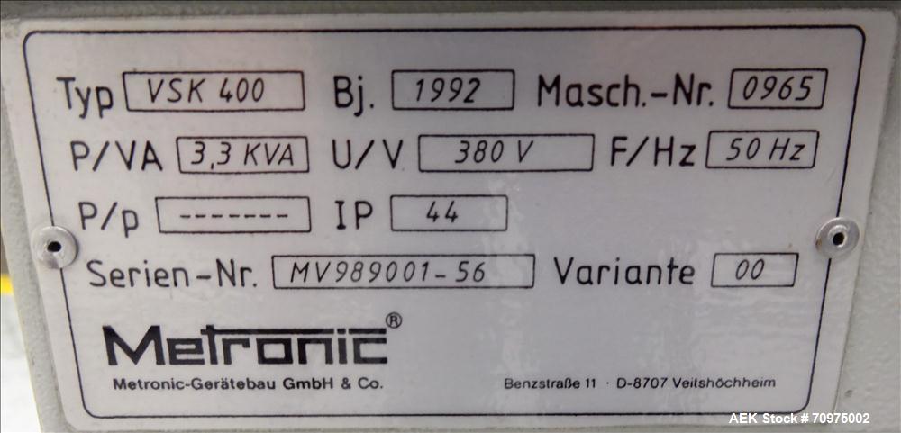 Used KBA Metronic Model VSK 400 UV Folding Carton Flexographic Printer